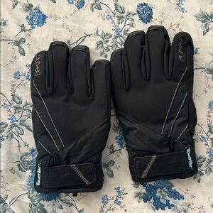 Dakine Black and Gold Women's Gloves